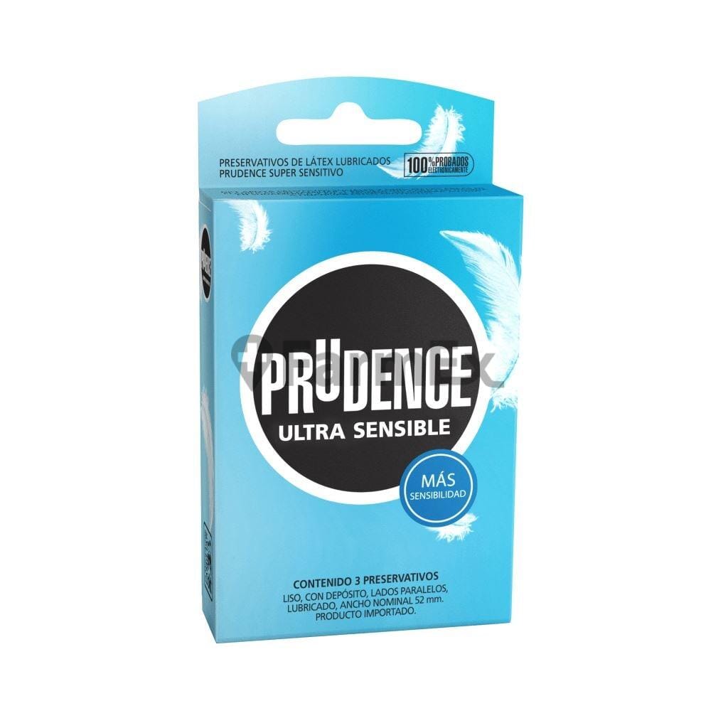 Preservativos Prudence Ultra Sensible x 3 unidades Farmex-Fonasa-Persistente